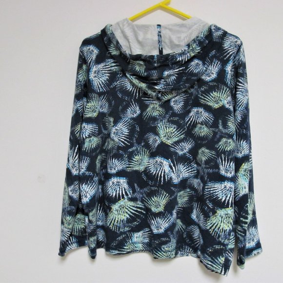 Womens Sun Bay Zip Front Jacket with Hood Blue wit - Picture 4 of 8